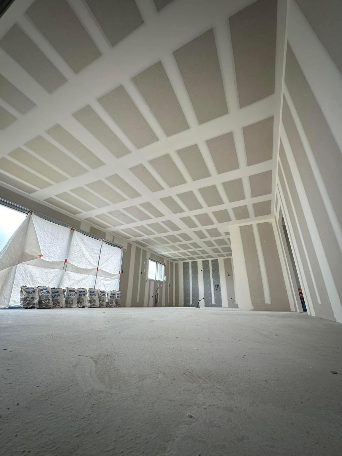 Plafond à caissons - villa neuve